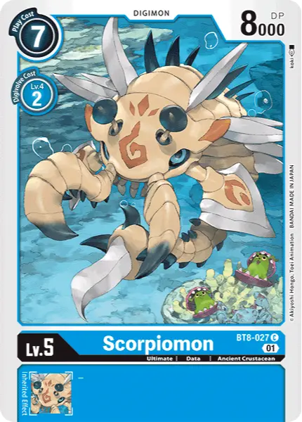 Digimon TCG Card BT8-027 Scorpiomon