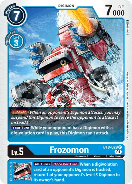 Digimon TCG Card 'BT8-029' 'Frozomon'