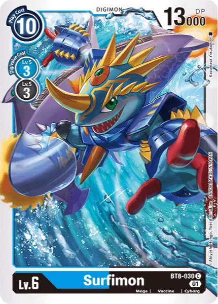 Digimon TCG Card BT8-030 Surfimon