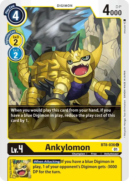 Digimon TCG Card BT8-036 Ankylomon