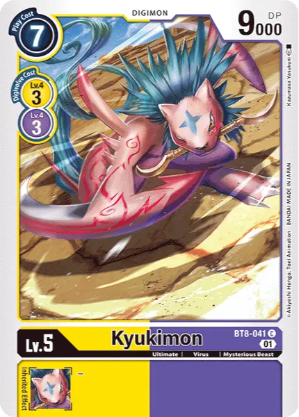 Digimon TCG Card 'BT8-041' 'Kyukimon'