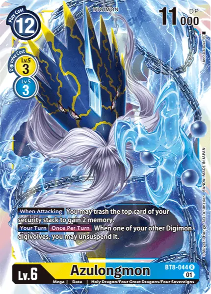 Digimon TCG Card 'BT8-044' 'Azulongmon'