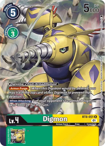 Digimon TCG Card BT8-051_P1 Digmon