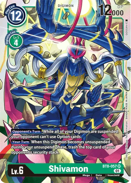 Digimon TCG Card BT8-057 Shivamon