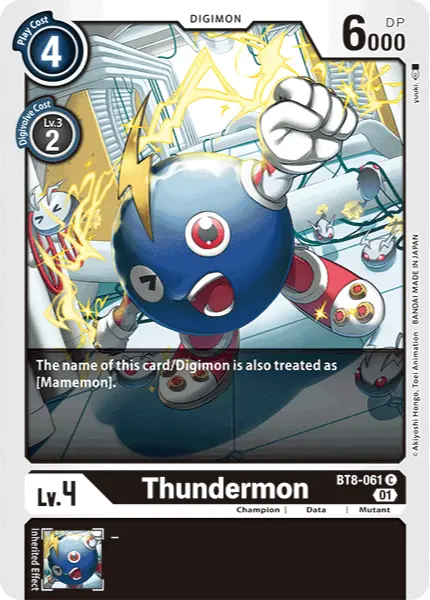 Digimon TCG Card 'BT8-061' 'Thundermon'