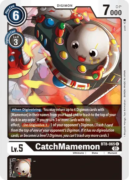 Digimon TCG Card BT8-065 CatchMamemon