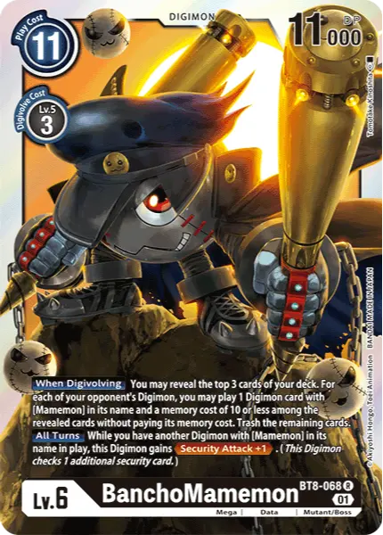 Digimon TCG Card 'BT8-068' 'BanchoMamemon'