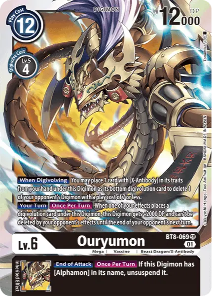 Deck Ouryumon - 5th with preview of card BT8-69