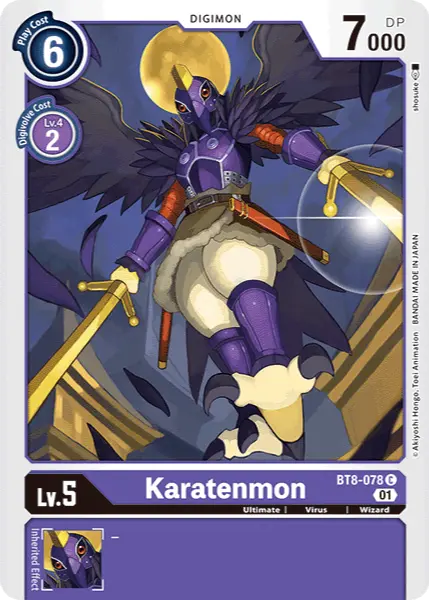 Digimon TCG Card 'BT8-078' 'Karatenmon'