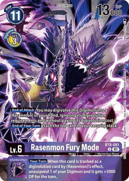 Digimon TCG Card BT8-081_P1 Rasenmon Fury Mode