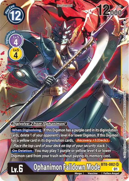 Digimon TCG Card 'BT8-082' 'Ophanimon Falldown Mode'