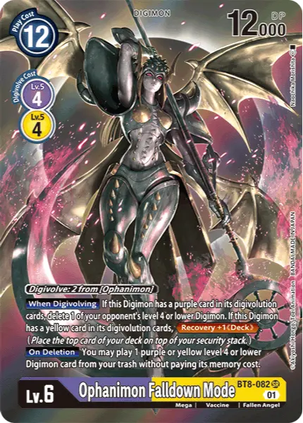 Digimon TCG Card BT8-082_P1 Ophanimon Falldown Mode