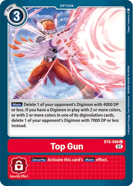 Digimon TCG Card BT8-096 Top Gun