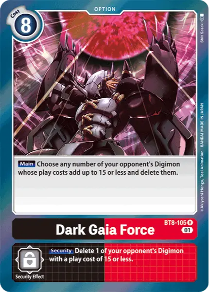 Digimon TCG Card 'BT8-105' 'Dark Gaia Force'