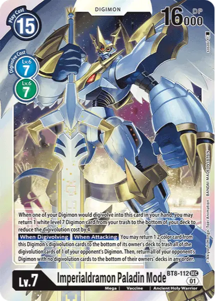 Digimon TCG Card BT8-112 Imperialdramon Paladin Mode