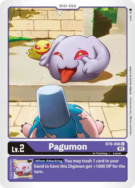 Digimon TCG Card 'BT9-006' 'Pagumon'