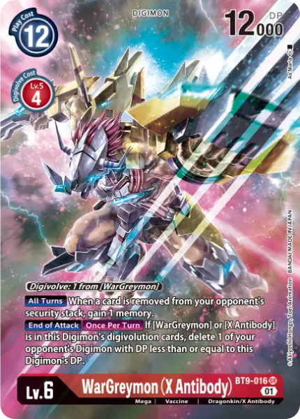 Digimon TCG Card BT9-016_P1 WarGreymon (X Antibody)