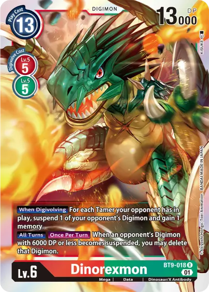 Digimon TCG Card 'BT9-018' 'Dinorexmon'