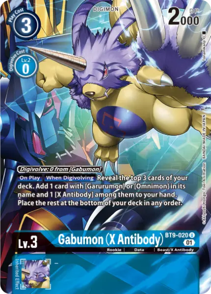 Digimon TCG Card 'BT9-020_P1' 'Gabumon (X Antibody)'