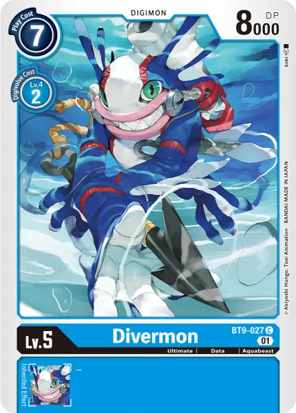 Digimon TCG Card 'BT9-027' 'Divermon'