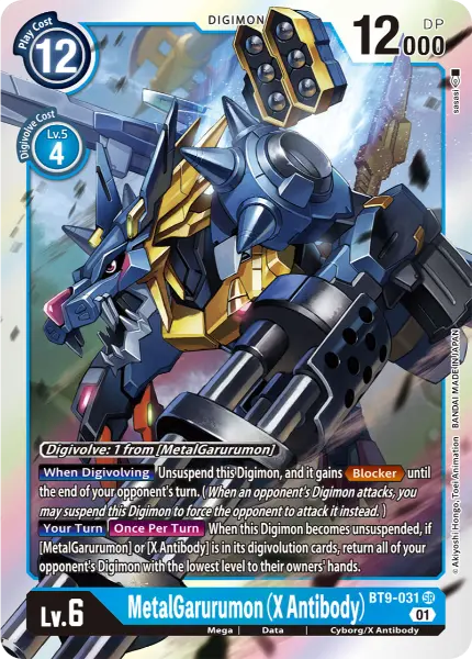 Deck BT9 MetalGarurumon with preview of card BT9-031