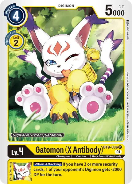 Digimon TCG Card 'BT9-036' 'Gatomon (X Antibody)'