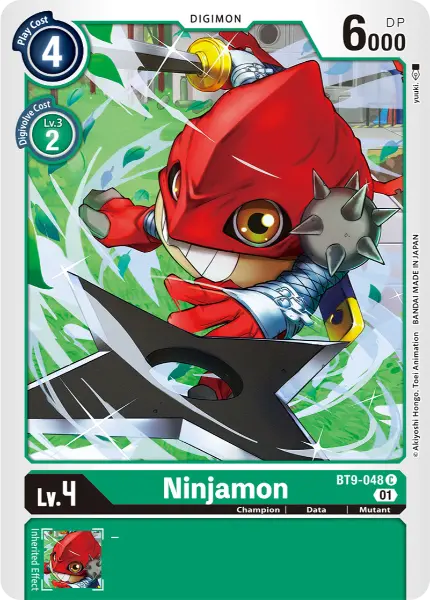 Digimon TCG Card 'BT9-048' 'Ninjamon'