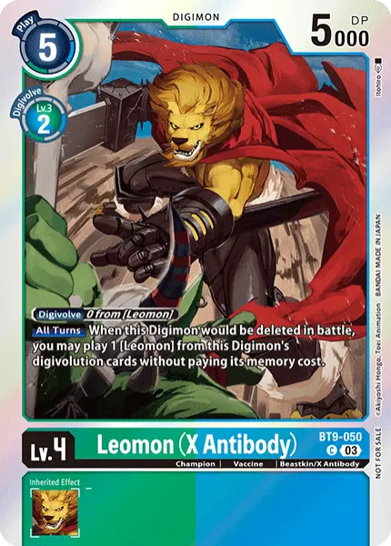 Digimon TCG Card BT9-050_P1 Leomon (X Antibody)