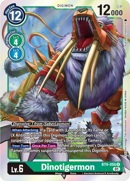 Digimon TCG Card 'BT9-056' 'Dinotigermon'