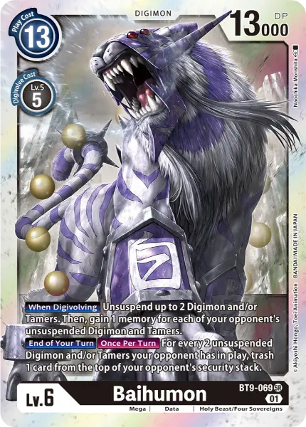 Digimon TCG Card BT9-069 Baihumon