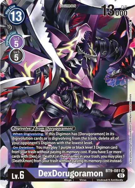 Deck BT9 DexDorugoramon with preview of card BT9-081