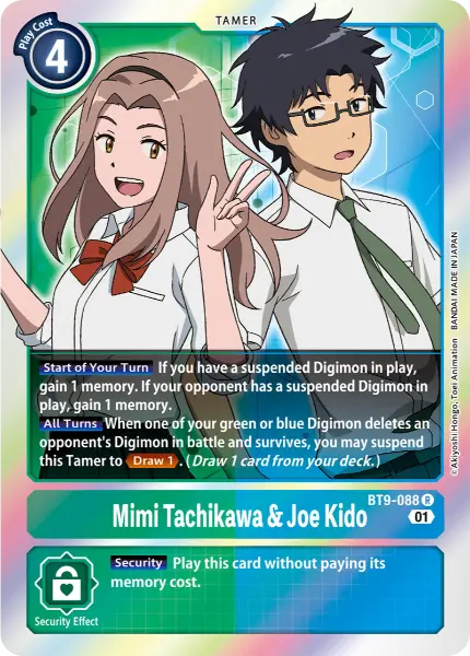 Digimon TCG Card 'BT9-088' 'Mimi Tachikawa & Joe Kido'