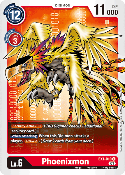 Digimon TCG Card 'EX1-010' 'Phoenixmon'