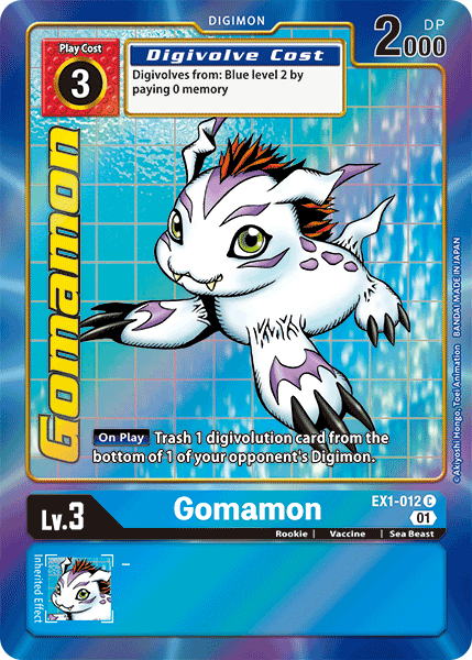 Digimon TCG Card EX1-012_P1 Gomamon