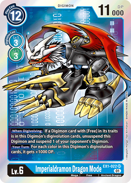 Digimon TCG Card 'EX1-022' 'Imperialdramon Dragon Mode'