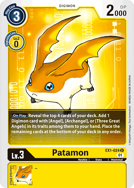 Digimon TCG Card EX1-024 Patamon