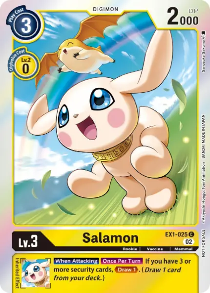 Digimon TCG Card EX1-025_P1 Salamon