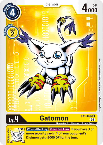 Digimon TCG Card 'EX1-026' 'Gatomon'