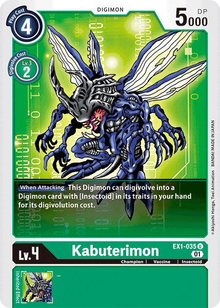 Digimon TCG Card EX1-035 Kabuterimon