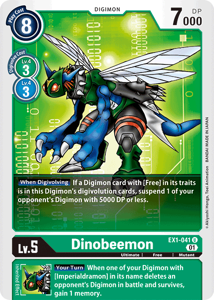 Digimon TCG Card EX1-041 DinoBeemon