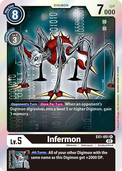 Digimon TCG Card EX1-051 Infermon