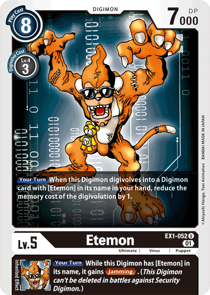 Digimon TCG Card 'EX1-052' 'Etemon'