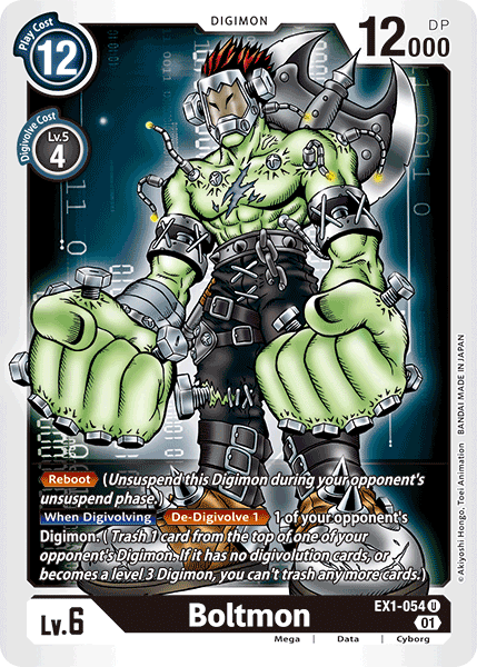 Digimon TCG Card EX1-054 Boltmon