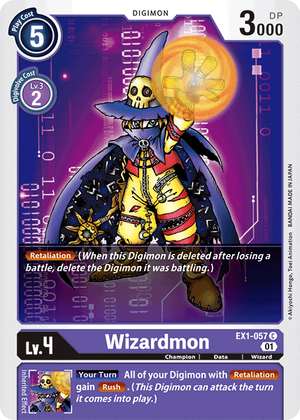 Digimon TCG Card EX1-057 Wizardmon