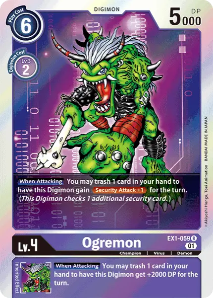 Digimon TCG Card 'EX1-059' 'Ogremon'
