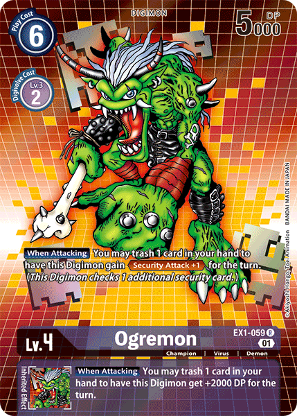 Digimon TCG Card 'EX1-059_P1' 'Ogremon'