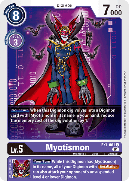 Digimon TCG Card 'EX1-061' 'Myotismon'