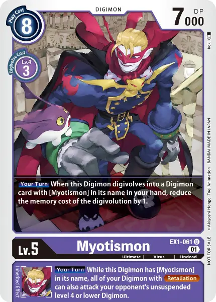 Digimon TCG Card EX1-061_P1 Myotismon