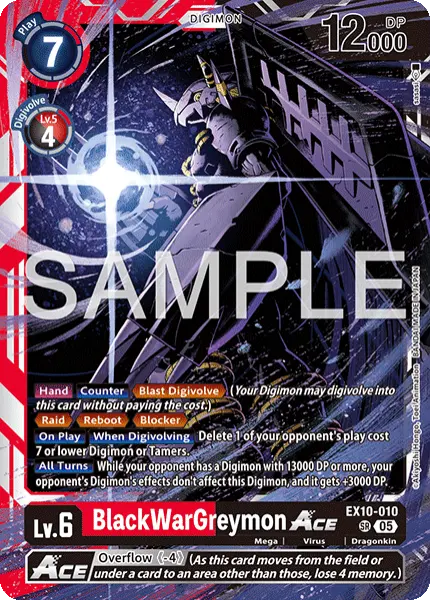 Deck BlackWarGreymon - 7th with preview of card EX10-010