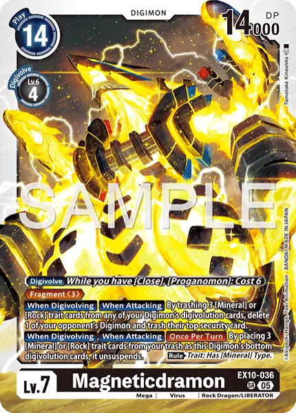 Deck Magneticdramon - 3rd with preview of card EX10-036